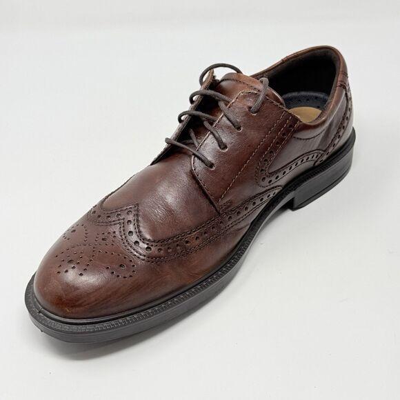 Ecco Brogue Wingtip Derby Shoes Mens 10 - 10.5 EU 44 Brown Leather Lace Up main image 10